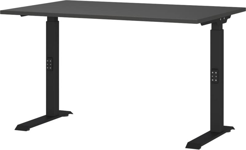 GERMANIA GW-Mailand Office Desk Graphite C-Foot 1,200 (W) x 800 (D) x 910 (H) mm Chipboard, Metal