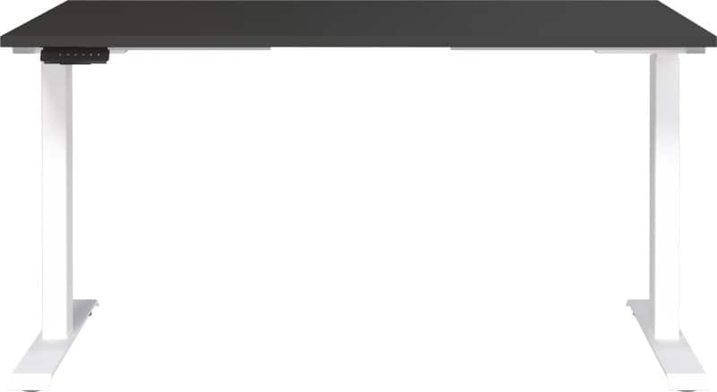 GERMANIA GW-Mailand Height Adjustable Sit Stand Desk Graphite T-Foot 1,400 (W) x 800 (D) x 1,200 (H) mm Chipboard, Metal