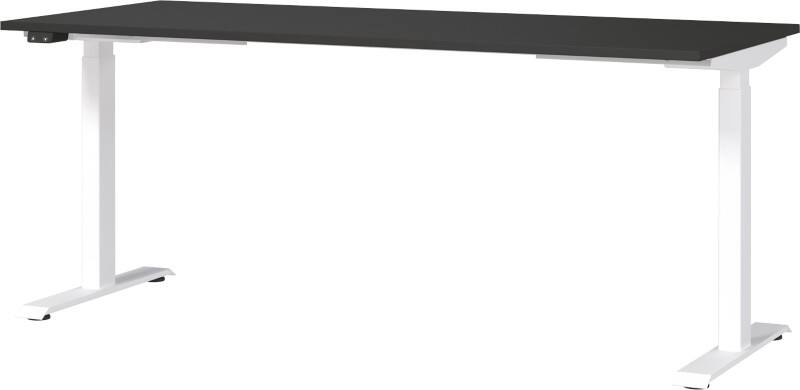 GERMANIA GW-Mailand Height Adjustable Sit Stand Desk Graphite T-Foot 1,800 (W) x 800 (D) x 1,200 (H) mm Chipboard, Metal