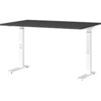 GERMANIA GW-Mailand Height Adjustable Office Desk Graphite C-Foot 1,200 (W) x 800 (D) x 910 (H) mm Chipboard, Metal