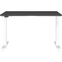 GERMANIA GW-Mailand Height Adjustable Office Desk Oak C-Foot 1,400 (W) x 800 (D) x 910 (H) mm Chipboard, Metal