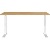 GERMANIA Sit Stand Desk Navarra-oak C-Foot 1,400 (W) x 800 (D) x 910 (H) mm Chipboard, Metal