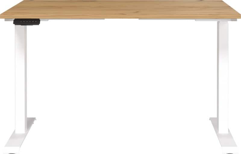 GERMANIA GW-Mailand Height Adjustable Sit Stand Desk Oak T-Foot 1,200 (W) x 800 (D) x 1,200 (H) mm Chipboard, Metal