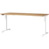 GERMANIA GW-Mailand Height Adjustable Sit Stand Desk Oak T-Foot 1,800 (W) x 800 (D) x 1,200 (H) mm Chipboard, Metal