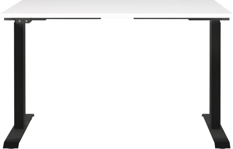 GERMANIA GW-Mailand Height Adjustable Office Desk Oak C-Foot 1,600 (W) x 800 (D) x 910 (H) mm Chipboard, Metal