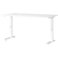 GERMANIA GW-Mailand Office Desk White C-Foot 1,400 (W) x 800 (D) x 910 (H) mm Chipboard, Metal