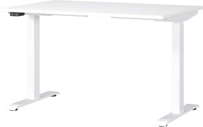 GERMANIA GW-Mailand Height Adjustable Sit Stand Desk White T-Foot 1,200 (W) x 800 (D) x 1,200 (H) mm Chipboard, Metal