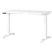 GERMANIA GW-Mailand Height Adjustable Sit Stand Desk White T-Foot 1,200 (W) x 800 (D) x 1,200 (H) mm Chipboard, Metal