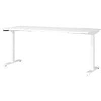GERMANIA GW-Mailand Height Adjustable Sit Stand Desk White T-Foot 1,800 (W) x 800 (D) x 1,200 (H) mm Chipboard, Metal