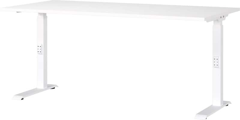 GERMANIA GW-Mailand Height Adjustable Office Desk White C-Foot 1,600 (W) x 800 (D) x 910 (H) mm Chipboard, Metal