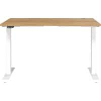 GERMANIA GW-Mailand Height Adjustable Sit Stand Desk White T-Foot 1,200 (W) x 800 (D) x 1,200 (H) mm Chipboard, Metal