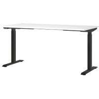 GERMANIA GW-Mailand Height Adjustable Sit Stand Desk White T-Foot 1,600 (W) x 800 (D) x 1,200 (H) mm Chipboard, Metal
