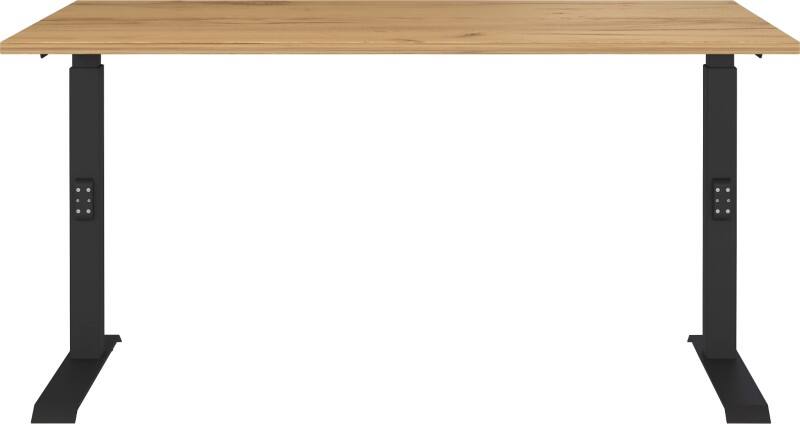 GERMANIA GW-Mailand Height Adjustable Sit Stand Desk White T-Foot 1,800 (W) x 800 (D) x 1,200 (H) mm Chipboard, Metal