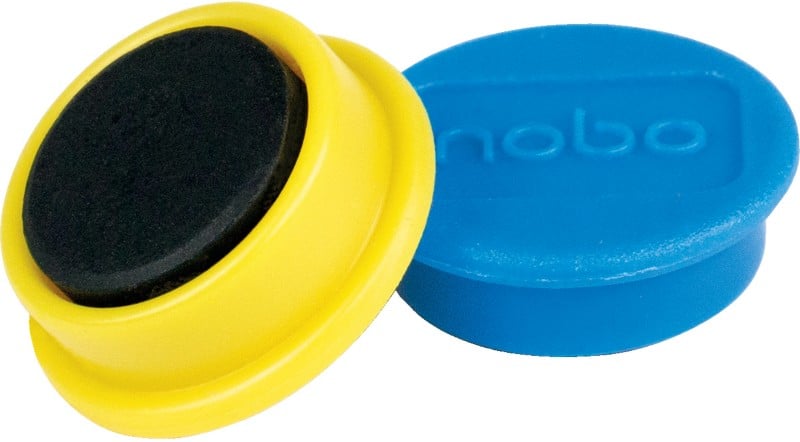 Nobo Whiteboard Magnets Assorted 0.3 kg Bearing Capacity 24 mm Pack of 10