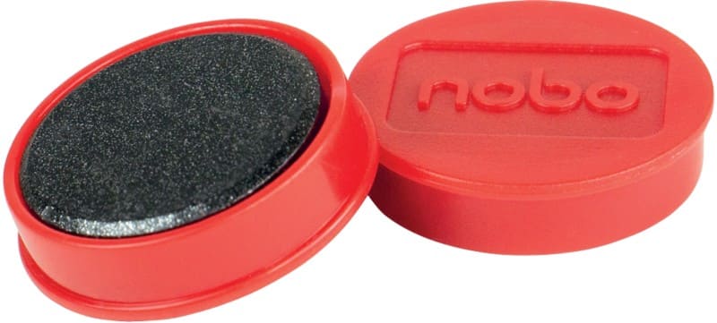 Nobo Whiteboard Magnets Red 0.8 kg Bearing Capacity 32 mm Pack of 10