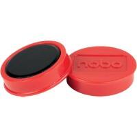 Nobo Whiteboard Magnets Red 1.5 kg bearing-capacity 38 mm Pack of 10