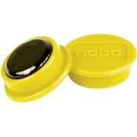 Nobo Whiteboard Magnets Yellow 0.3 kg bearing-capacity 24 mm Pack of 10