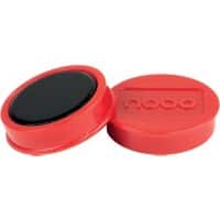 Nobo Extra Strong Whiteboard Magnets 1915314 38 mm Round Red Pack of 10