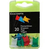 Exacompta Map Pins Flag Assorted Pack of 20