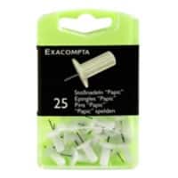 Exacompta Papic Push Pins PS (Polystyrene) 10 mm White Pack of 25