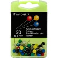 Exacompta Spherical Map Pins Assorted Pack of 50
