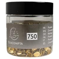 Exacompta Drawing Pins PS (Polystyrene) 11 mm Brass Pack of 750