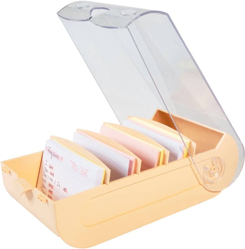 Exacompta Aquarel Index Cards Box A7 Plastic 900 Cards Assorted Pack of 8