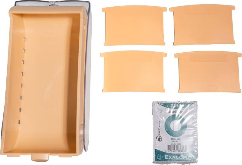 Exacompta Aquarel Index Cards Box A7 Plastic 900 Cards Coral 8 Pack of 8