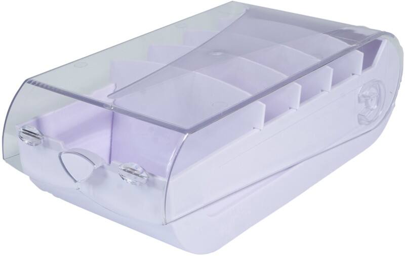 Exacompta Aquarel Index Cards Box A7 Plastic 900 Cards Mauve Pack of 8