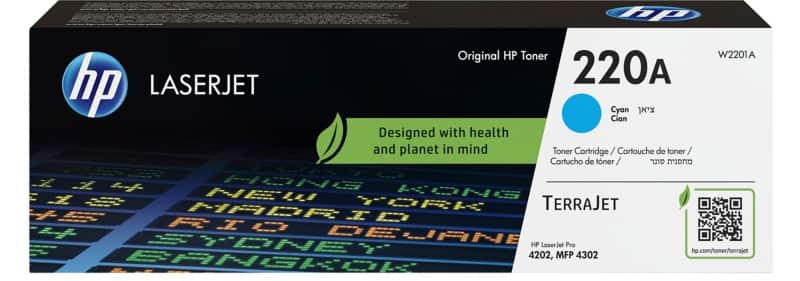 HP 220A Original Toner Cartridge W2201A Cyan