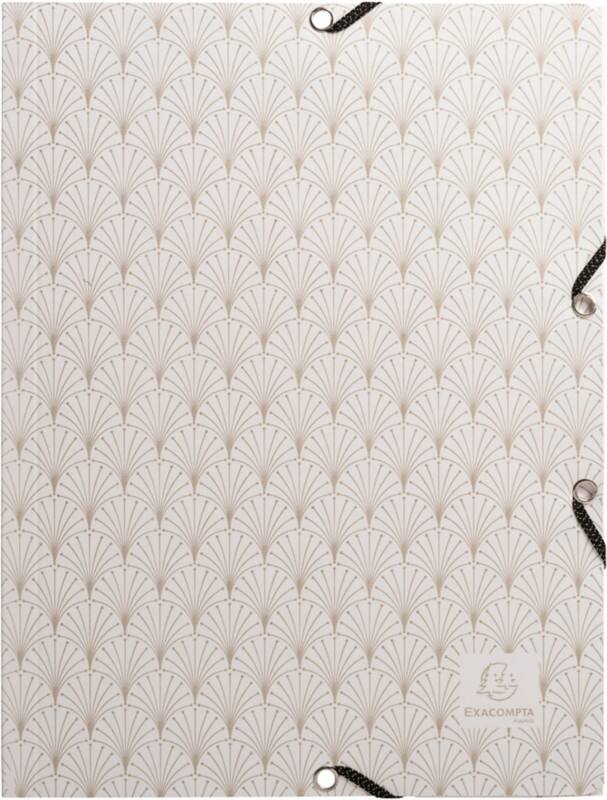 Exacompta Neo Deco 3 Flap Folder A4 Assorted Mottled Pressboard 400GSM Pack of 4