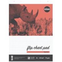 Rhino Flipchart Pad Squared A1 40 70 gsm 40 Sheets Pack of 10