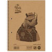 Rhino Notebook A4+ Ruled Wire Side Bound Hardback White 160 Pages 80 Sheets Pack of 5