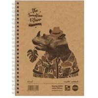 Rhino Notebook A5 Ruled Wire Side Bound Hardback White 160 Pages 80 Sheets Pack of 5