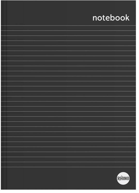 Rhino Notebook A4 Ruled Casebound Side Bound Hardback Cover Hardback 96 Pages 48 Sheets