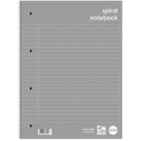 Rhino Notebook A4+ Ruled Spiral Bound Side Bound Art Silk Soft Cover White Perforated 140 Pages Pack 5