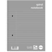 Rhino Notebook A5+ Ruled Spiral Bound Side Bound Art Silk Soft Cover White Perforated 160 Pages Pack 5