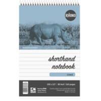 Rhino Notebook Ruled Spiral Bound Top Bound Art Silk Soft Cover White Not perforated RHRN8-0 160 Pages Pack 10