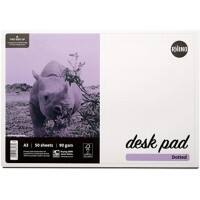 Rhino Notebook A3 Dotted Adhesive Soft Cover WhiteRDPD-6 50 Sheets Pack of 10
