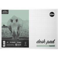 Rhino Notebook A3 Squared Adhesive Soft Cover WhiteRDPS-6 50 Sheets Pack of 10