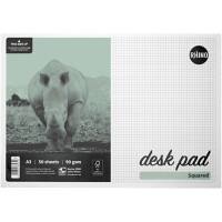 Rhino Notebook A3 Squared Adhesive Soft Cover White Not perforated RDPS-6 50 Sheets Pack of 10