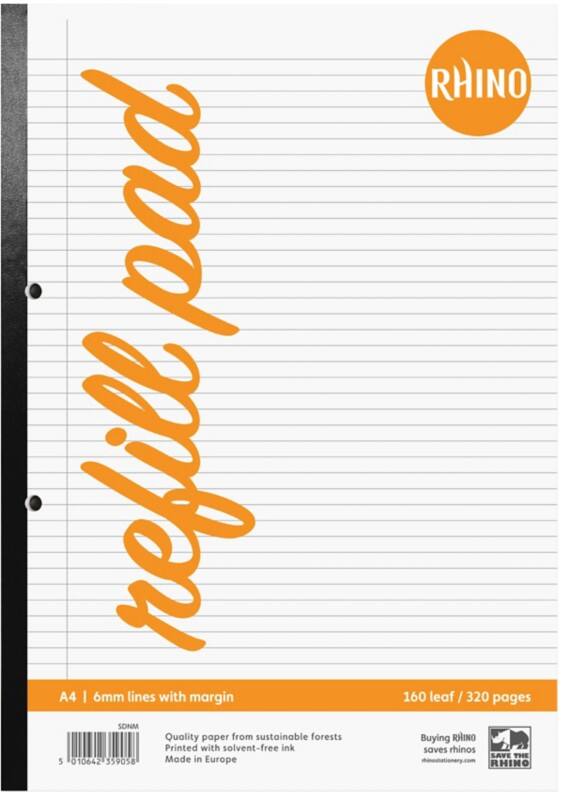 Rhino Notebook A4 Ruled Soft Cover WhiteSDNM-2 160 Sheets Pack of 3