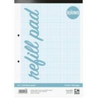 Rhino Notebook A4 Soft Cover White Not perforated HAG2-6 50 Sheets Pack of 48