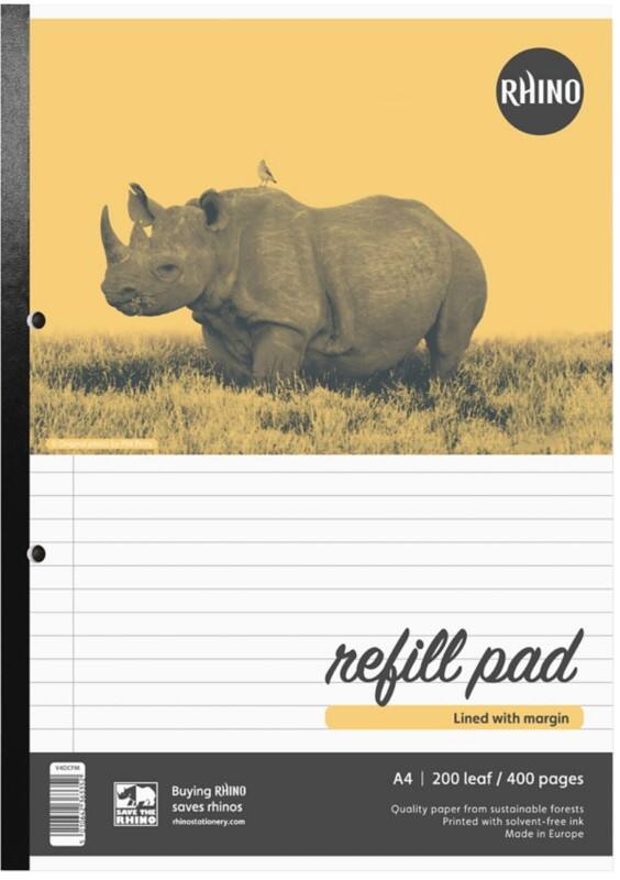 Rhino Notebook A4 Ruled Soft Cover WhiteV4DCFM-0 200 Sheets Pack of 5
