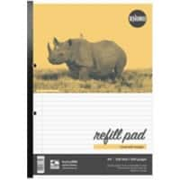 Rhino Notebook A4 Ruled Soft Cover White Not perforated V4DCFM-0 200 Sheets Pack of 5