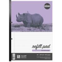 Rhino Notebook A4 Ruled Soft Cover WhiteV4DCNM-6 200 Sheets Pack of 5