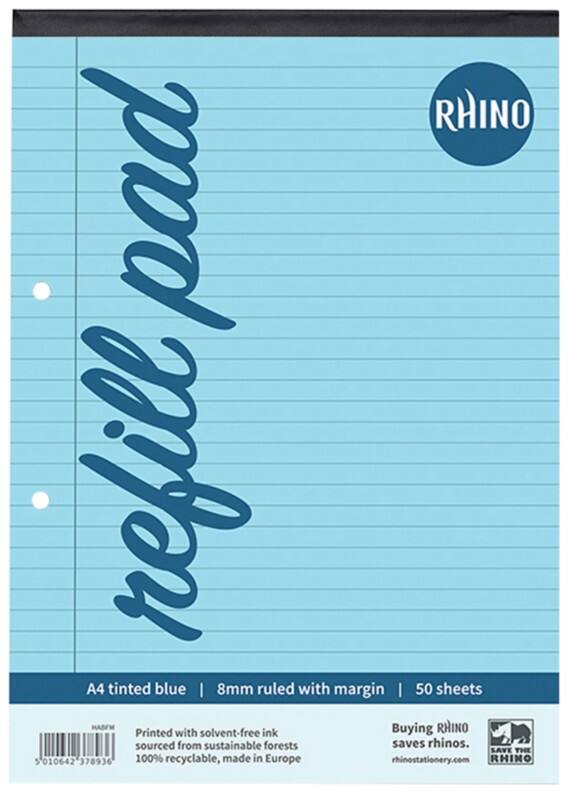 Rhino Notebook A4 Ruled Soft Cover WhiteHABFM-0 50 Sheets Pack of 6