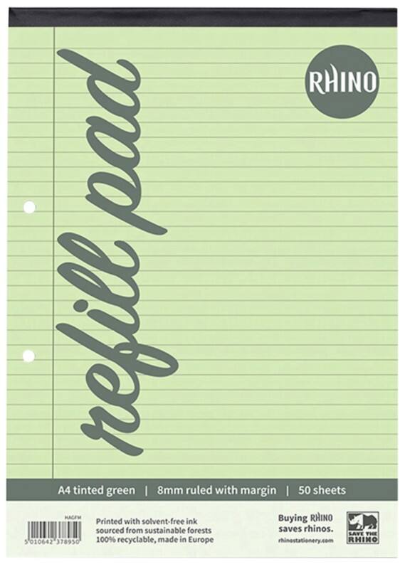 Rhino Notebook A4 Ruled Soft Cover WhiteHAGFM-0 50 Sheets Pack of 6