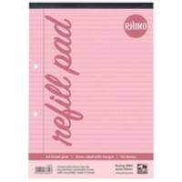 Rhino Notebook A4 Ruled Soft Cover White Not perforated HAPFM-8 50 Sheets Pack of 6