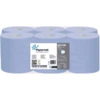 Papernet Standard Hand Towels Centrefeed Rolled Blue 2 Ply 421726 6 Rolls of 415 Sheets
